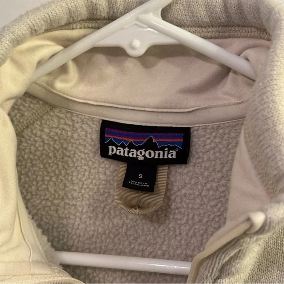 Patagonia Better Sweater 1/4-Zip Raw Linen Ivory Small - Picture 4 of 8